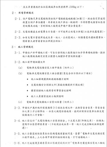 愛瑪市社區電動車充電設備使用與安裝管理辦法(110.10.12)